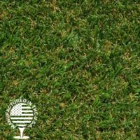 artificial turf that is green with some brown and yellow blades